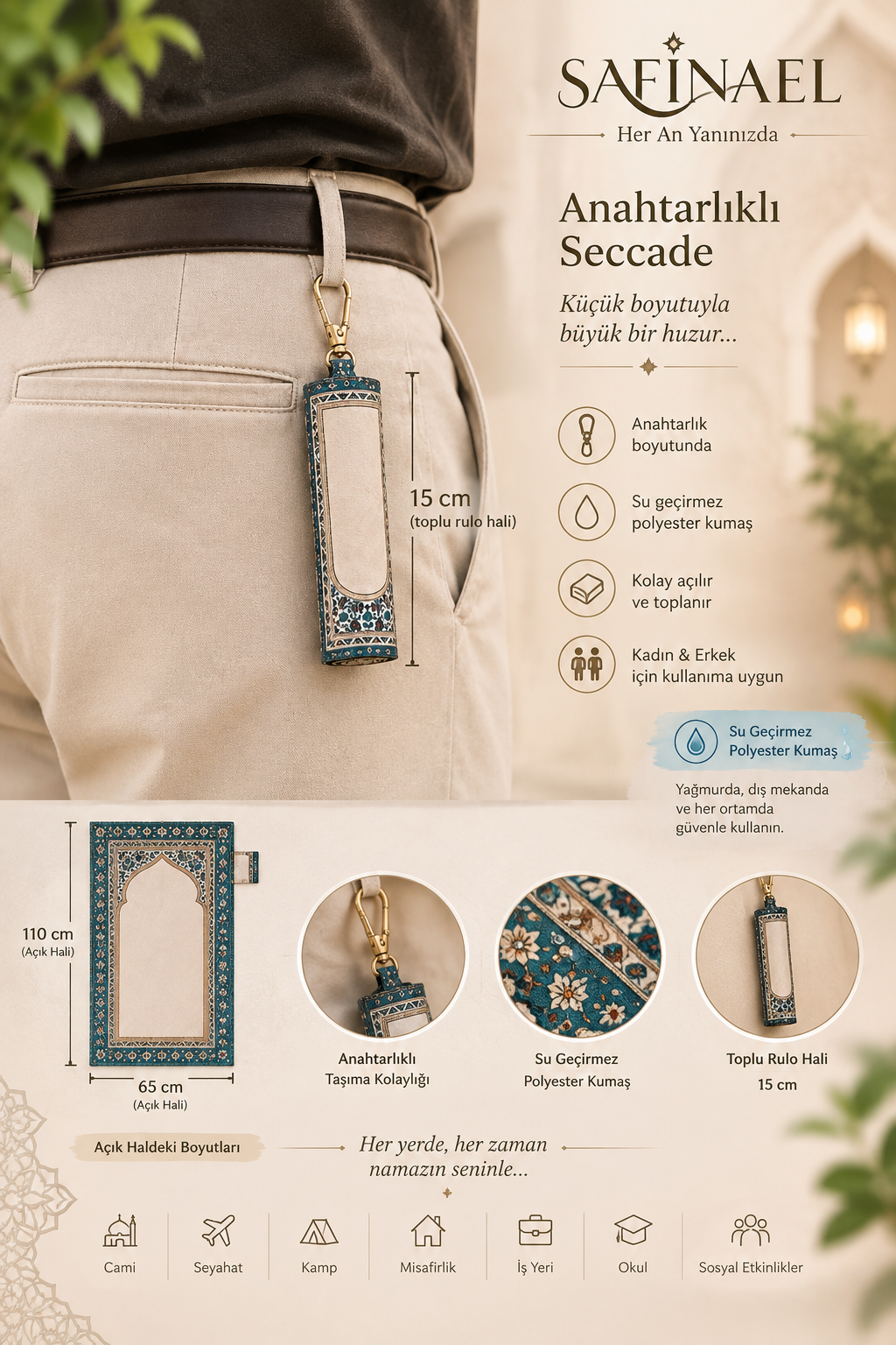 Safinael Anahtarlıklı Seccade - Safinael